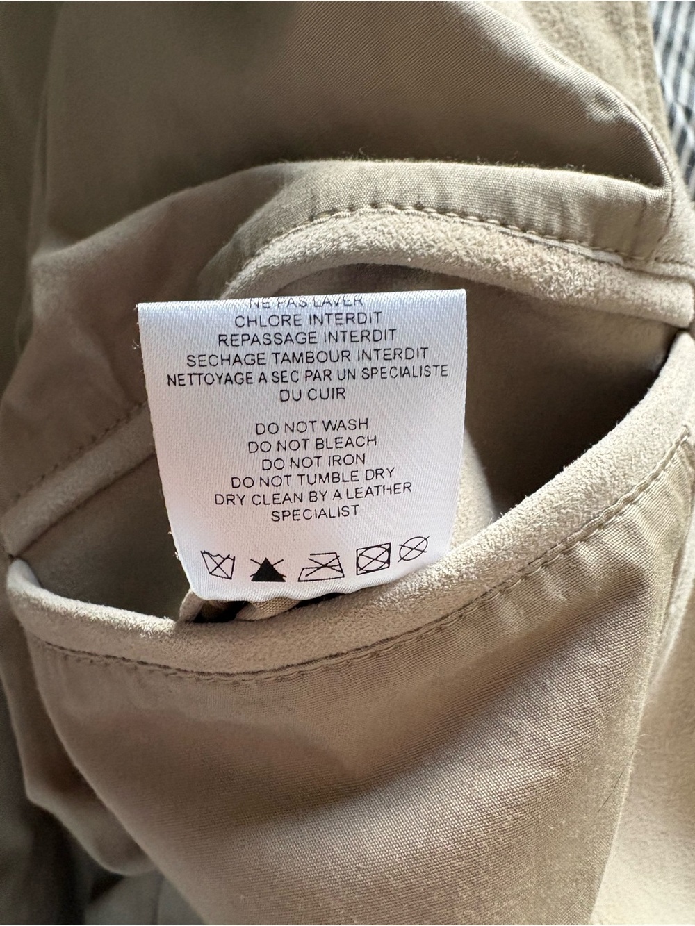 Balibaris Men's Goat Suede Bomber Jacket in Beige - Picture 5 of 5